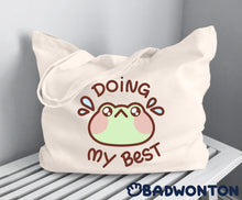 Load image into Gallery viewer, Doing My Best Froggo Tote Bag