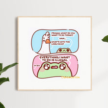 Load image into Gallery viewer, Everything Is Illegal Comic Art Print