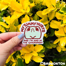 Load image into Gallery viewer, Froggo My Tummy Hurts Sticker