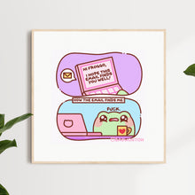 Load image into Gallery viewer, How The Email Finds Me Comic Art Print
