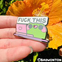 Load image into Gallery viewer, Froggo Fuck This Enamel Pin