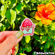 Load image into Gallery viewer, Strawberry Goose Sticker (with free mini Froggo!)
