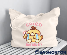 Load image into Gallery viewer, Cried But Did It! Psyduck Tote Bag