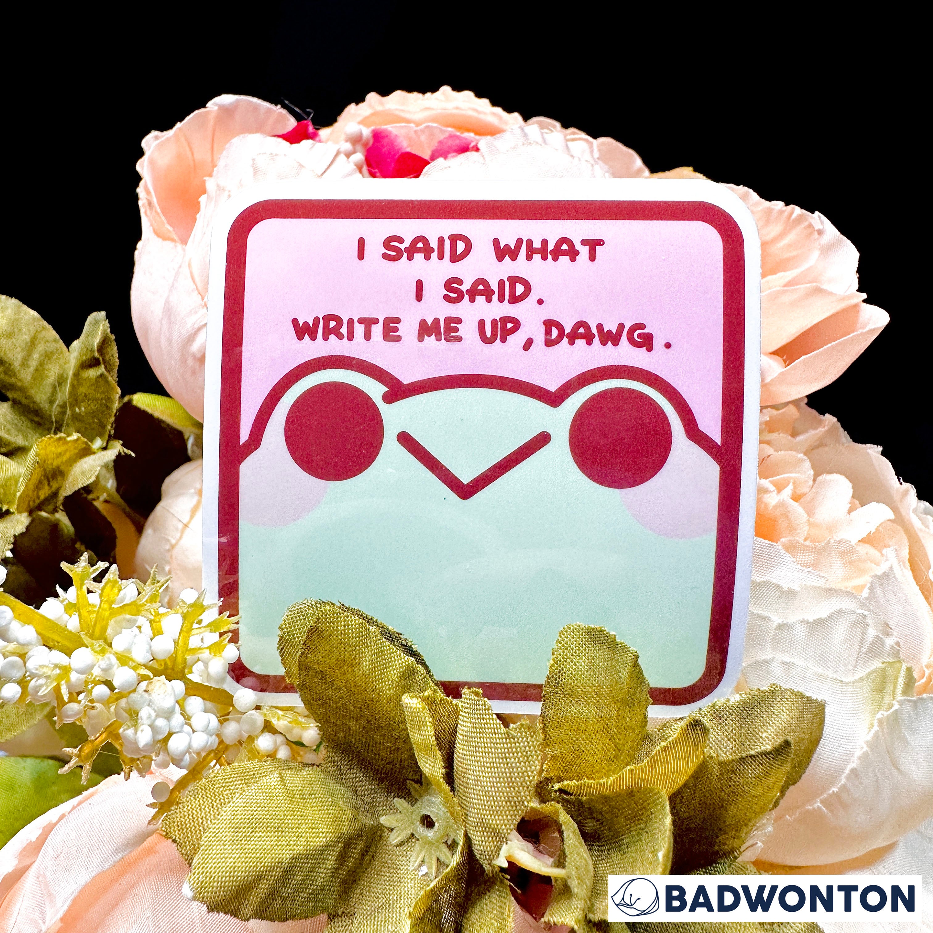 Write Me Up Comic Panel Sticker badwonton