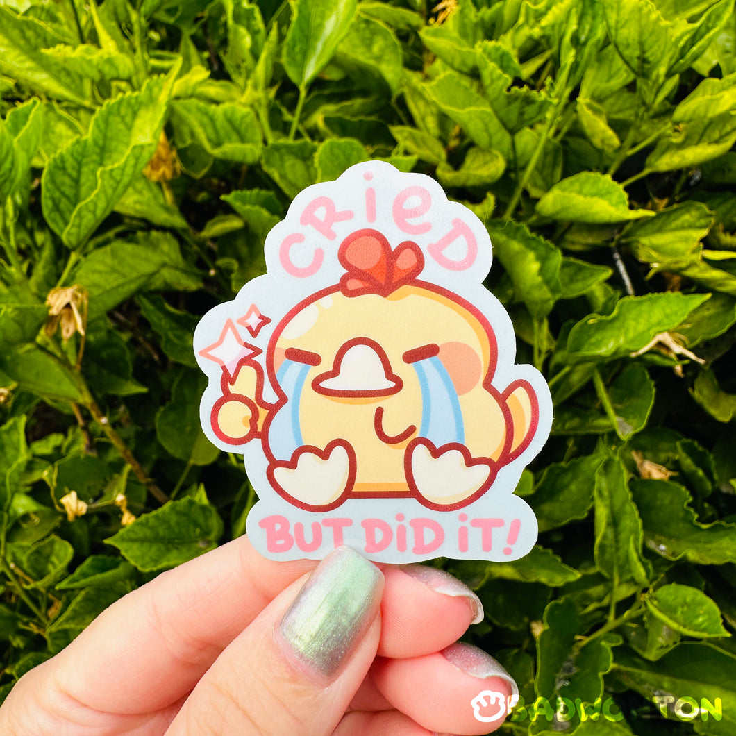 Cried But Did It Psyduck Sticker