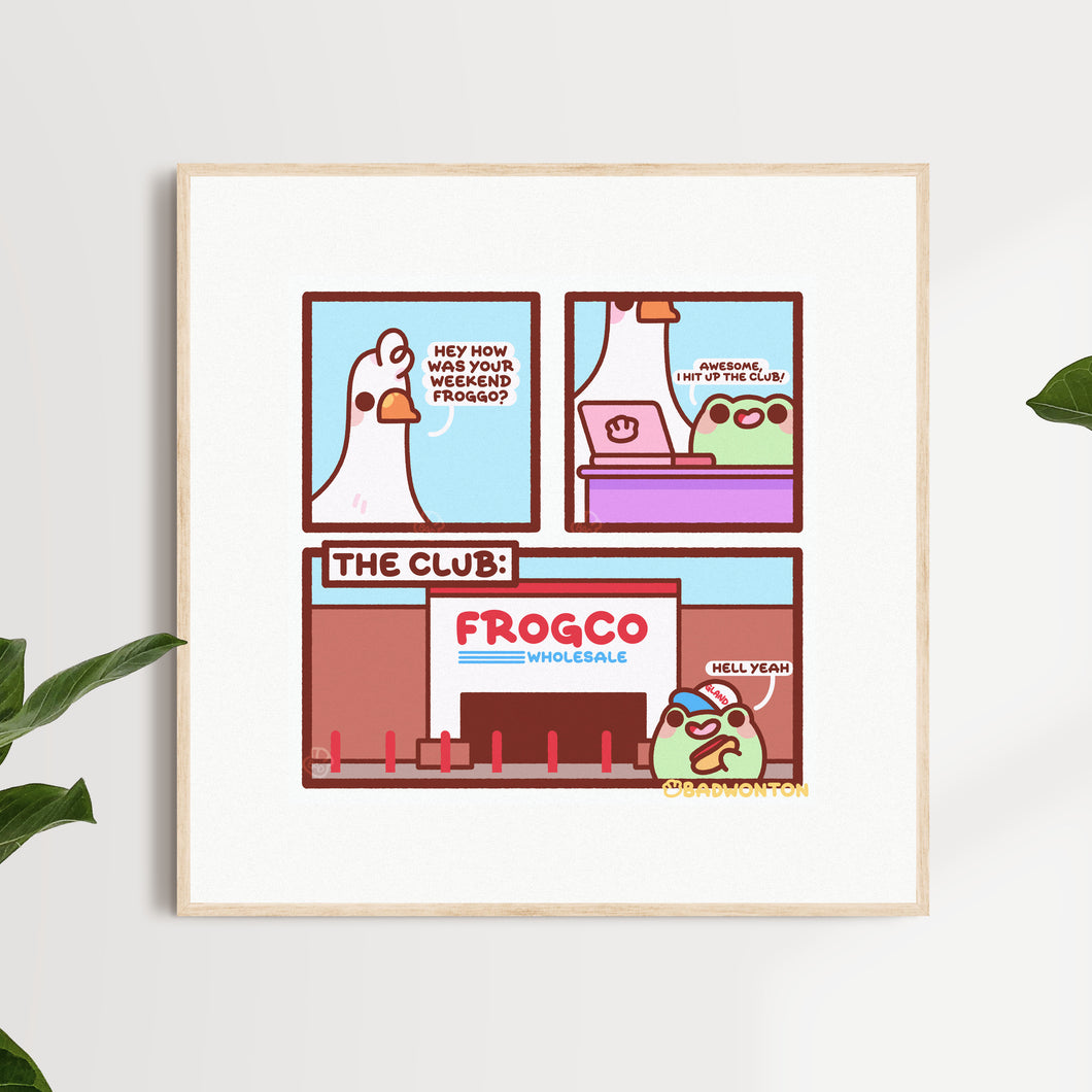 Hit The Club Comic Art Print