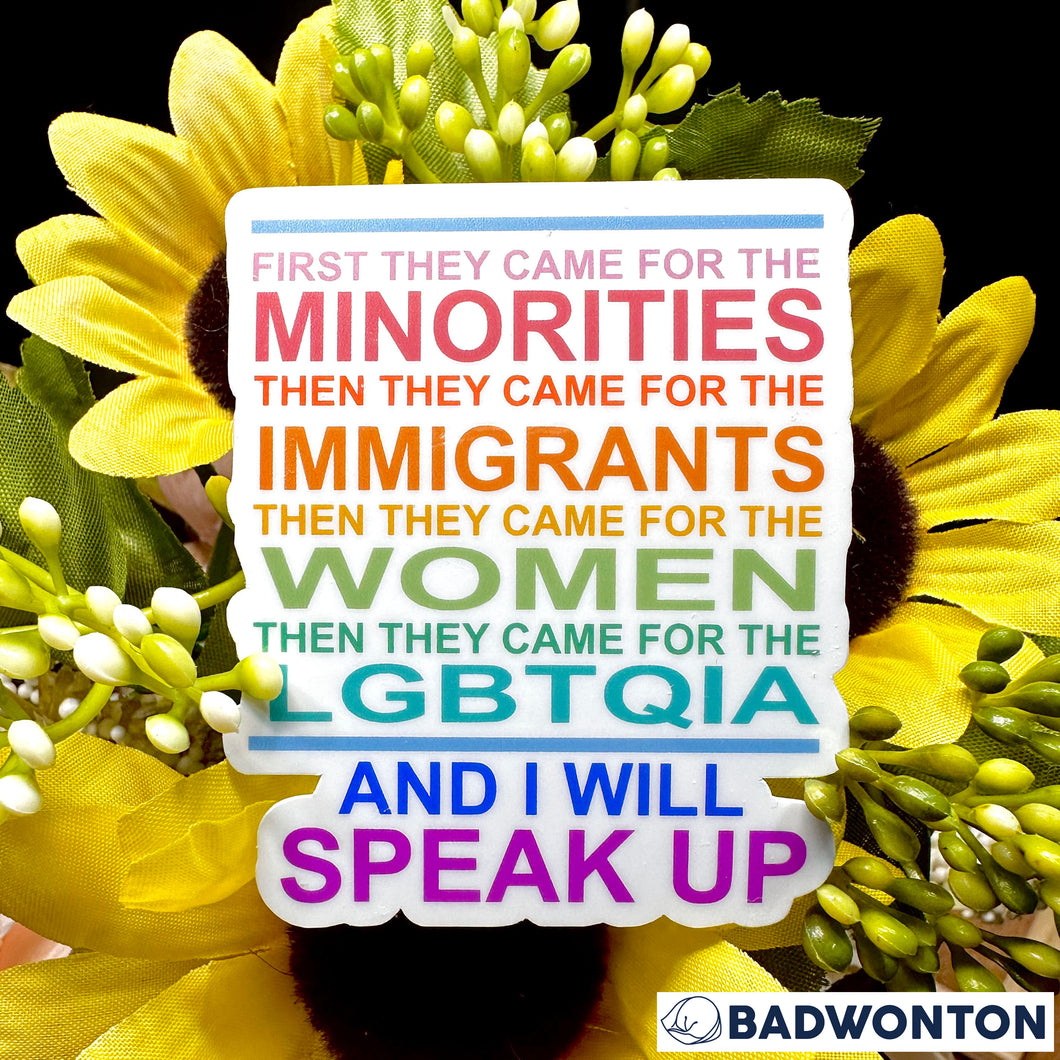 I Will Speak Up Sticker