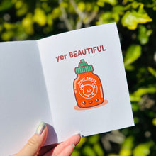 Load image into Gallery viewer, Sriracha Hawt Sauce Greeting Card
