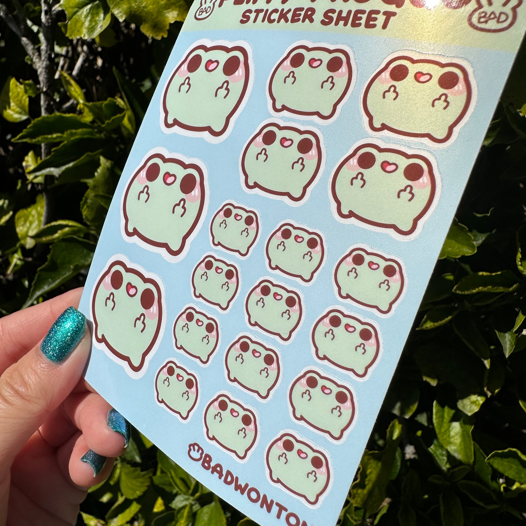Flippy Image Sticker Flippy Froggo Sticker Sheet – badwonton